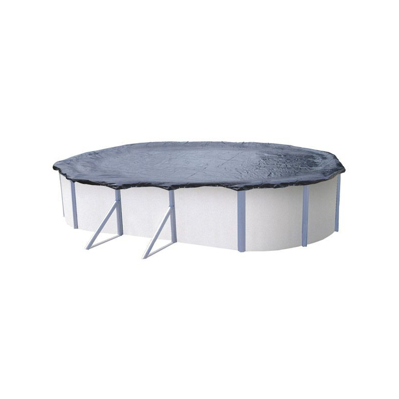 Bâche d'hiver pour piscine ovale 3,7 x 6,1 à 3,8 x 6,5 m